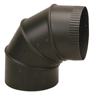 Imperial 5 in. D X 5 in. D Adjustable 90 deg Steel Stove Pipe Elbow