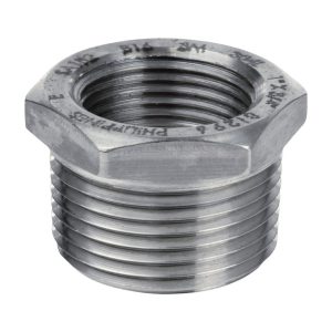 Smith-Cooper 1/2 in. MPT X 1/4 in. D FPT Stainless Steel Hex Bushing