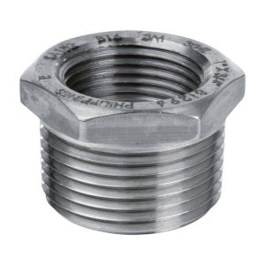 Smith-Cooper 2 in. MPT X 1-1/2 in. D FPT Stainless Steel Hex Bushing