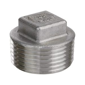 Smith-Cooper 1-1/2 in. MIP Stainless Steel Square Head Plug