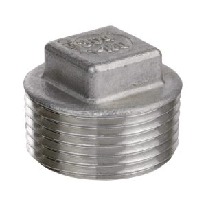 Smith-Cooper 2 in. MIP X 2 in. D MPT Stainless Steel Square Head Plug