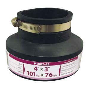 Fernco Schedule 40 4 in. Hub each X 3 in. D Hub PVC Flexible Coupling 1 pk