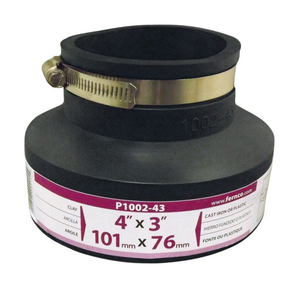 Fernco Schedule 40 4 in. Hub each X 3 in. D Hub PVC Flexible Coupling 1 pk