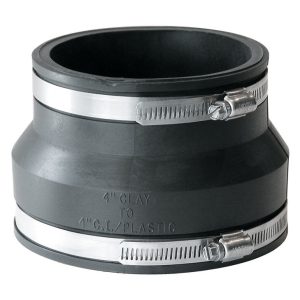 Fernco Schedule 40 4 in. Hub each X 4 in. D Hub PVC Flexible Coupling 1 pk