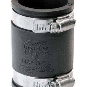 Fernco Schedule 40 1-1/2 in. Hub each X 1-1/2 in. D Hub PVC Flexible Coupling 1 pk