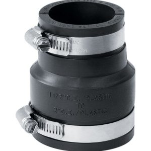 Fernco Schedule 40 2 in. Hub each X 1-1/2 in. D Hub PVC Flexible Coupling 1 pk