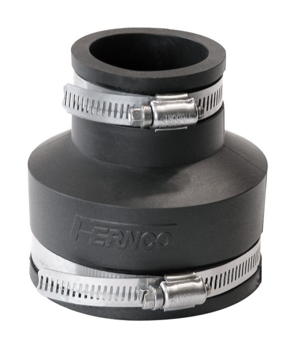 Fernco Schedule 40 3 in. Hub each X 1-1/2 in. D Hub PVC Flexible Coupling 1 pk
