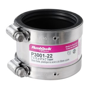 Fernco Schedule 40 2 in. Hub X 2 in. D Hub Neoprene Rubber Shielded Coupling 1 pk