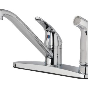 OakBrook Essentials One Handle Chrome Kitchen Faucet Side Sprayer Included