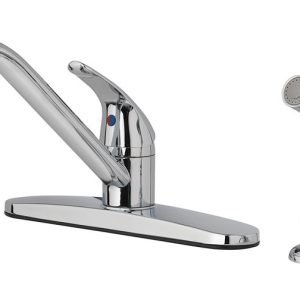 OakBrook Essentials One Handle Chrome Kitchen Faucet Side Sprayer Included