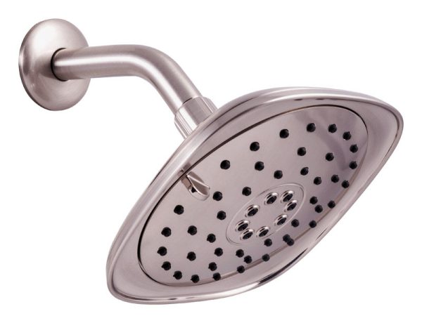 Oakbrook Brush Nickel 3 settings Showerhead 1.8 gpm