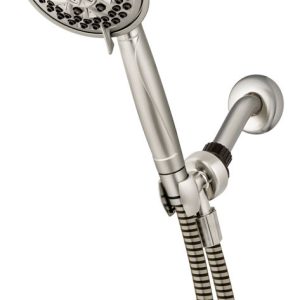 Waterpik PowerPluse Massage Brushed Nickel 7 settings Handheld Showerhead 1.8 gpm
