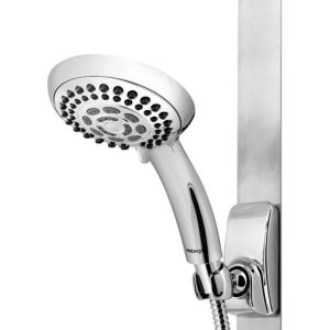 Waterpik Chrome Five settings Showerhead With Slide Bar 2.5 gpm