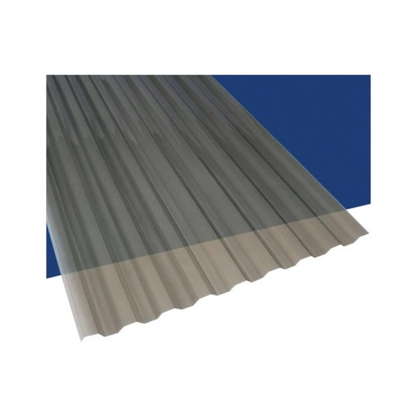 Suntuf 26 in. W X 96 in. L Polycarbonate Roofing Panel Solar Gray