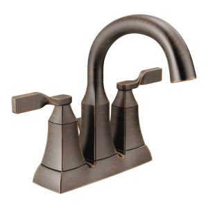 Delta Bronze Pop-up Bathroom Sink Faucet 4 in.