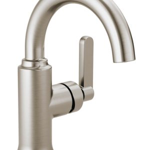 Delta Brushed Nickel Pop-up Bathroom Sink Faucet 4 in.