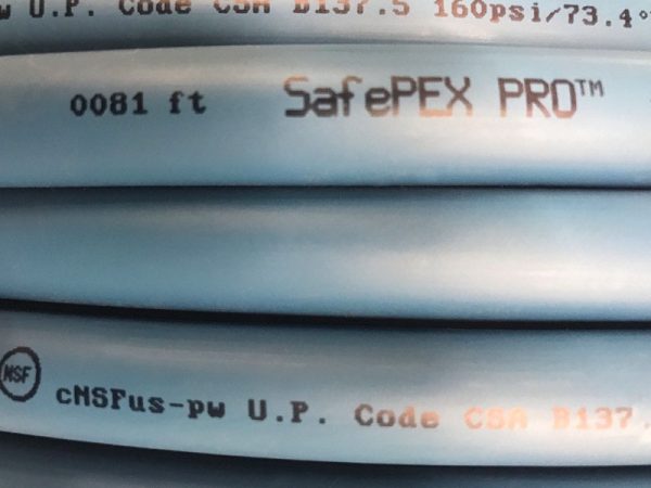 Safe PEX Pro 1/2 in. D X 5 ft. L PEX Tubing 100 psi