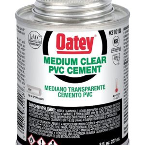 Oatey Clear Cement For PVC 8 oz