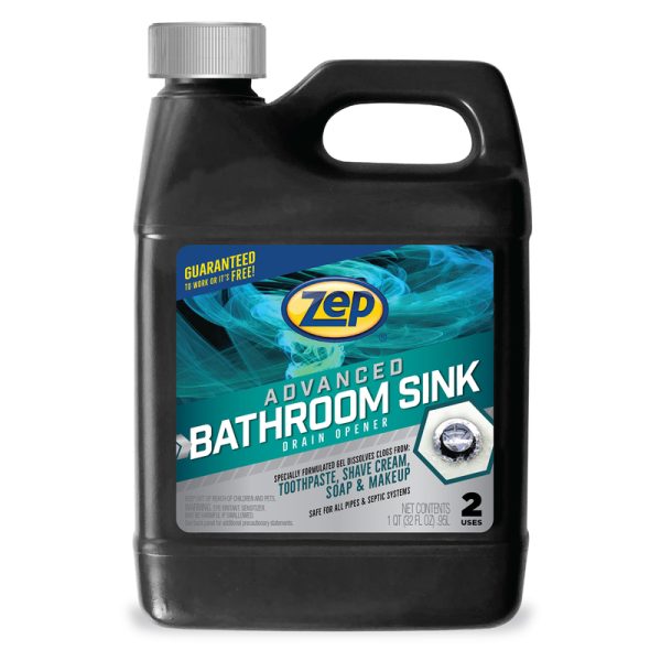 Zep Advanced Bathroom Sink Gel Drain Opener 1 qt