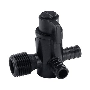 Flair-It Ecopoly 1/2 in. Crimp X 1/2 in. MPT Plastic 3-Way Valve