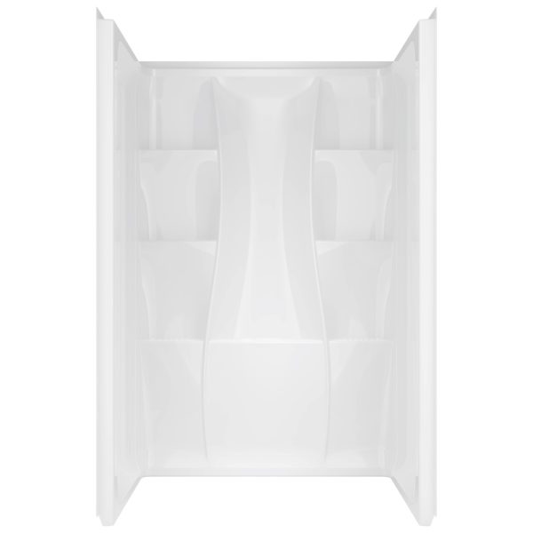 Delta 74 in. H X 34 in. W X 48 in. L White Bath and Shower Surround