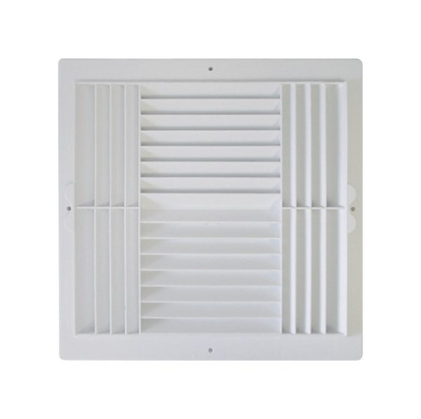 Deflect-O Jordan 12 in. H X 12 in. W 4-Way White Plastic Ceiling Register