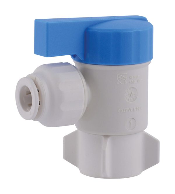 SharkBite Quick Connect 1/2 in. Compression X 3/8 in. FPT Plastic Angle Stop Valve