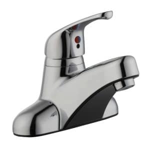 Home Plus Chrome Single-Handle Bathroom Sink Faucet 4 in.