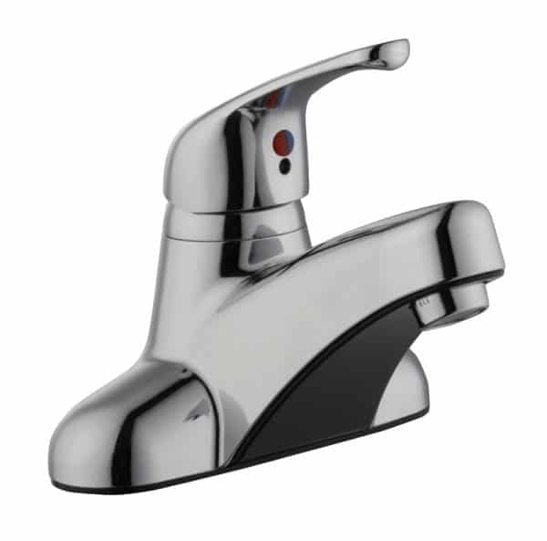 Home Plus Chrome Single-Handle Bathroom Sink Faucet 4 in.