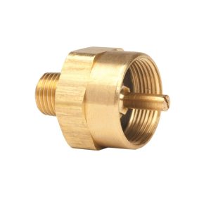 Mr. Heater 1 in. D X 1/4 in. D Brass Male Pipe Thread X Female Throwaway Cylinder Thread Cylinder Ad