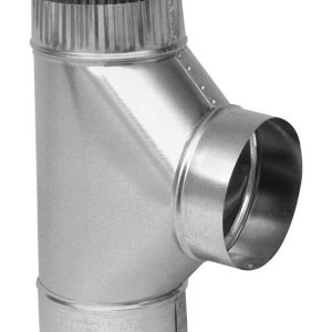 Imperial 4 in. X 4 in. X 4 in. Galvanized Steel Furnace Pipe Tee