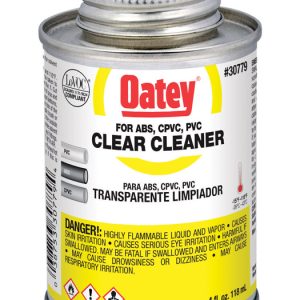Oatey Clear Cleaner For ABS/CPVC/PVC 4 oz