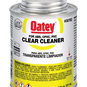 Oatey Clear Cleaner For ABS/CPVC/PVC 8 oz