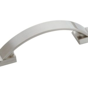 Amerock Candler Half Oval Arch Cabinet Pull 3 in. Satin Nickel 5 pk