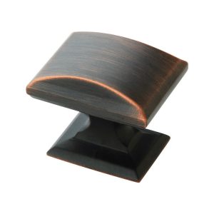 Amerock Candler Rectangle Cabinet Knob 1-1/4 in. D 1-1/8 in. Oil Rubbed Bronze 5 pk
