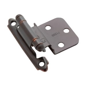 Amerock 2 in. W X 2-3/4 in. L Oil Rubbed Bronze Steel Self-Closing Hinge 10 pk