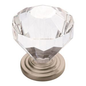Amerock Traditional Classics Round Furniture Knob 1-1/4 in. D 1-1/5 in. Satin Nickel 5 pk