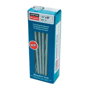 Simpson Strong-Tie Strong-Drive No. 3 Sizes X 5 in. L Star Hex Head Structural Screws 1.5 lb 25 pk