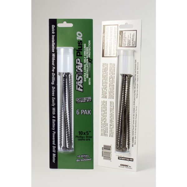 Fastap Plus No. 10 X 6 in. L Phillips DuracoatXT Wood Screws 3.9 oz 6 pk