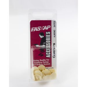 Fastap Cover-Ups Round Plastic Screw Hole Cover 1/2 in. D 24 pk Almond