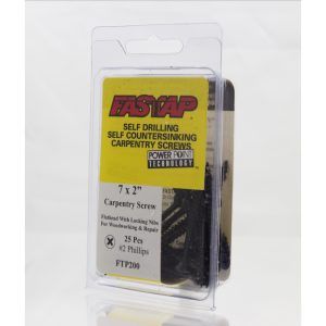 Fastap No. 7 X 1 in. L Phillips Black Oxide Wood Screws 4 oz 50 pk