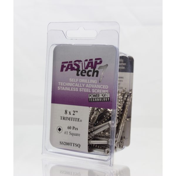 Fastap Trimtite No. 8 X 2-1/2 in. L Square Wood Screws 7.5 oz 50 pk