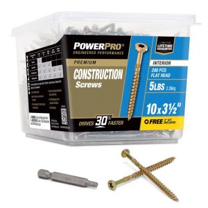 Hillman Power Pro No. 10 X 3-1/2 in. L Star Bronze Ceramic Wood Screws 5 lb 295 pk