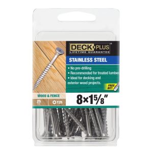 Hillman Weather Maxx 1 No. 8 X 1-5/8 in. L Square Flat Head Deck Screws 25 pk