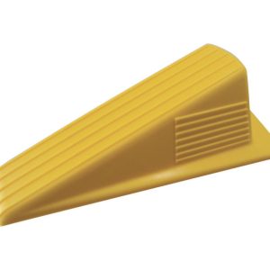 Shepherd Hardware Rubber Yellow Wedge Door Stop Mounts to floor