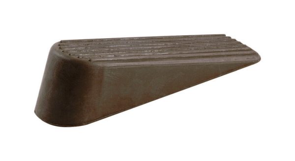 Shepherd Hardware 1.125 in. W X 4 in. L Rubber Brown Wedge Door Stop Mounts to floor