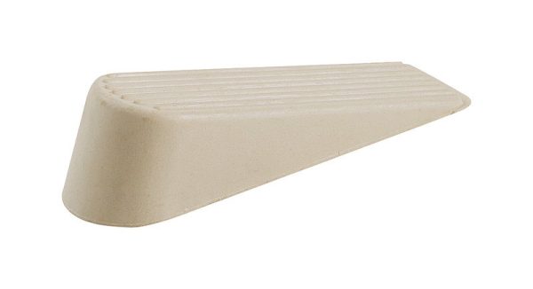 Shepherd Hardware Rubber Off White Wedge Door Stop Mounts to floor