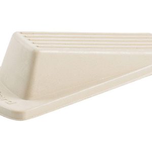 Shepherd Hardware 1.25 in. W X 4.75 in. L Rubber Off White Wedge Door Stop Mounts to floor