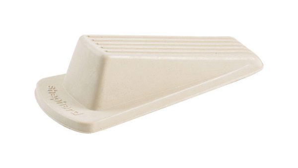 Shepherd Hardware 1.25 in. W X 4.75 in. L Rubber Off White Wedge Door Stop Mounts to floor