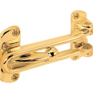 Prime-Line 2-1/2 in. H X 3-7/8 in. L Brass-Plated Metal Door Guard